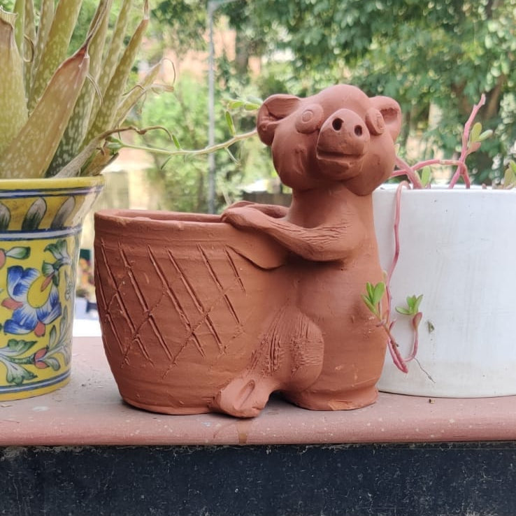 Rajesthan Terracotta Bear Planter 3