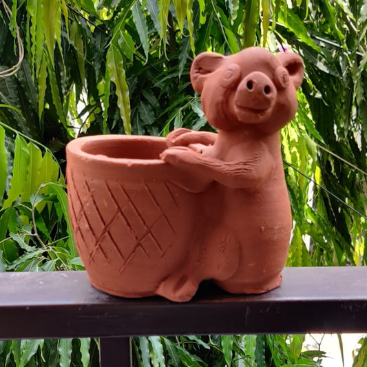 Rajesthan Terracotta Bear Planter 3