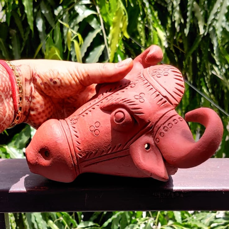 Rajesthan Terracotta Nandi Face Hanging Planter