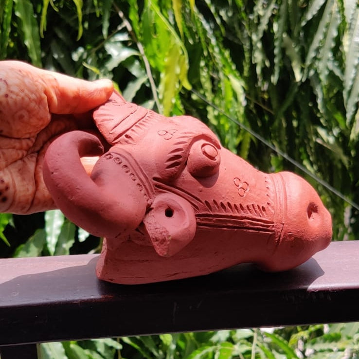 Rajesthan Terracotta Nandi Face Hanging Planter