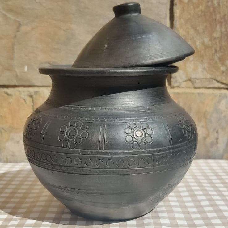 Sawai Madhopur Black Pottery Pot (Lota)