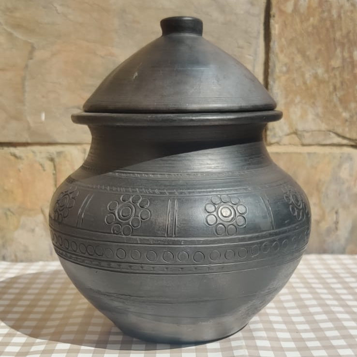 Sawai Madhopur Black Pottery Pot (Lota)