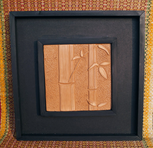 Bamboo Inspired Terracotta Wall Frame