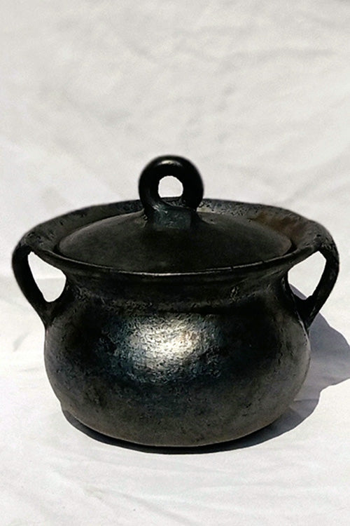 Longpi Black Pottery Cooking Pot with Lid