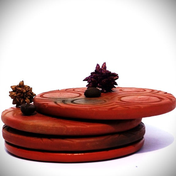 Handcrafted Terracotta Coasters Set of 2 – Terracotta by Sachii