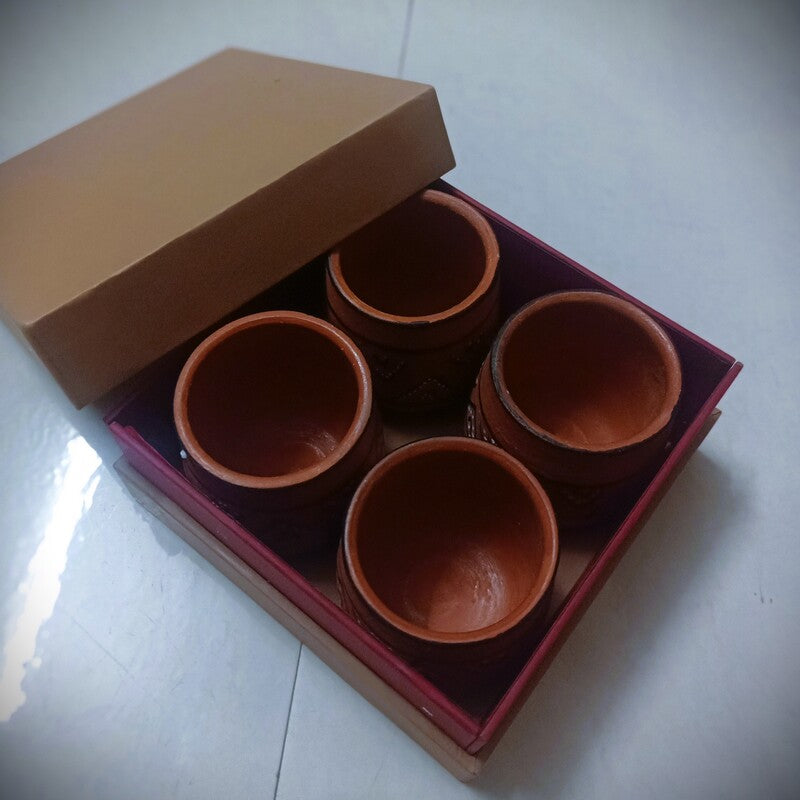 Hand-Painted Kutch Pottery Multi-Purpose Gulal Bowls Hamper