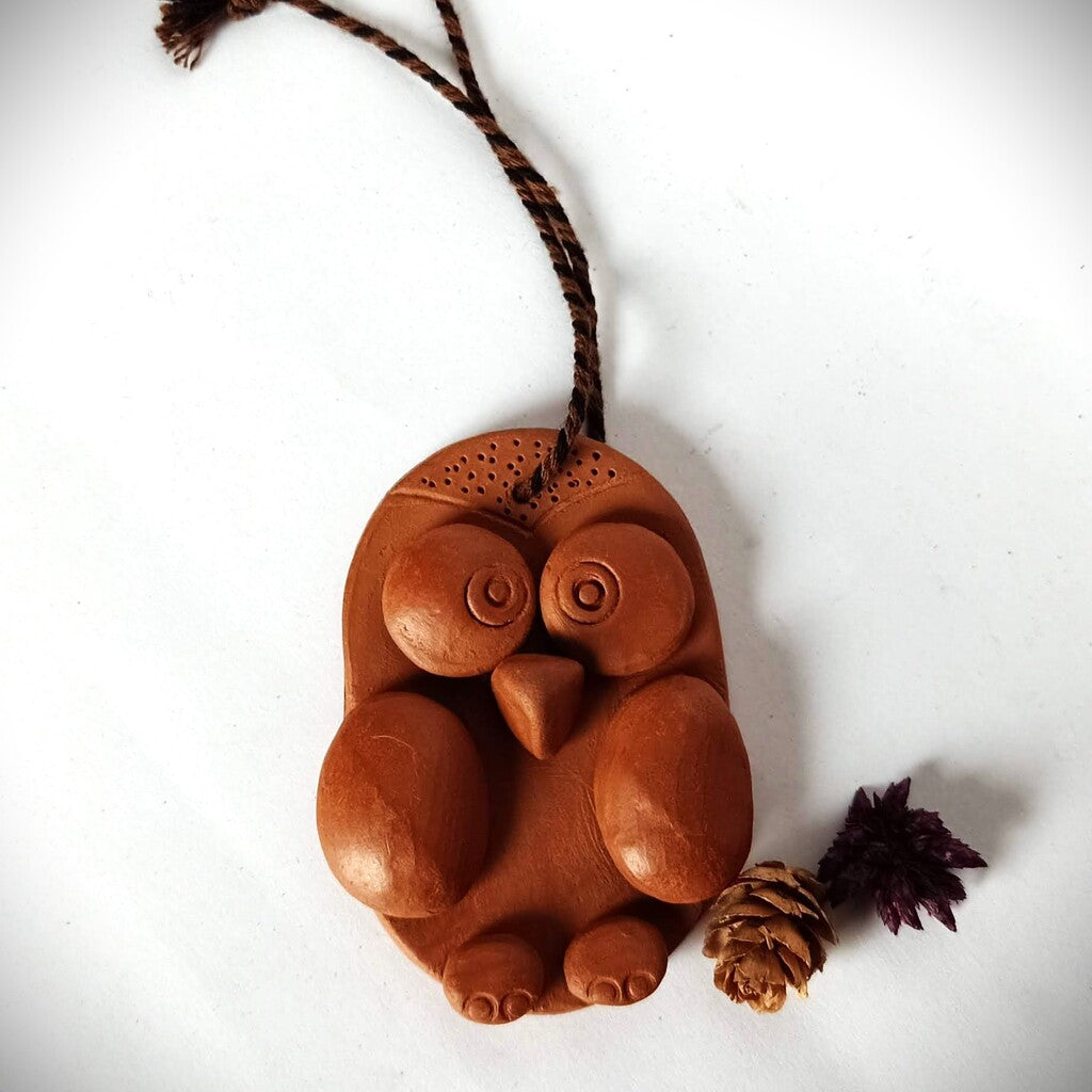 Handcrafted Terracotta Owl Charm