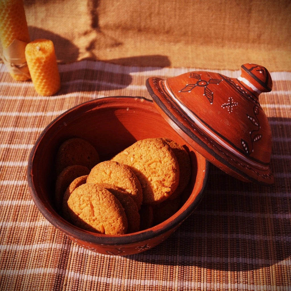 Hand-Painted Kutch Pottery Dry-Food Storage Jar