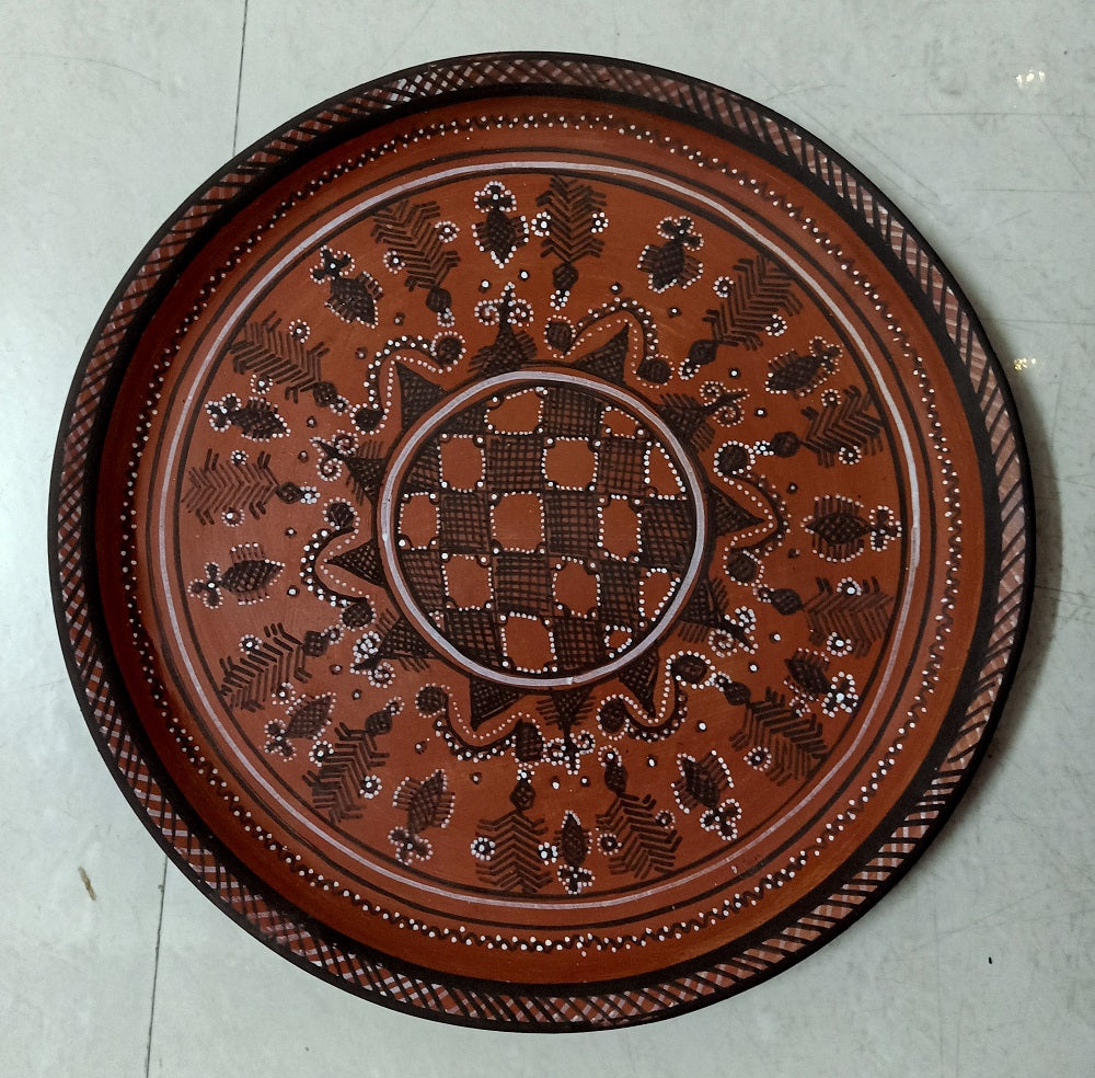 Kutch Painted Pottery Rakhi Platter Set