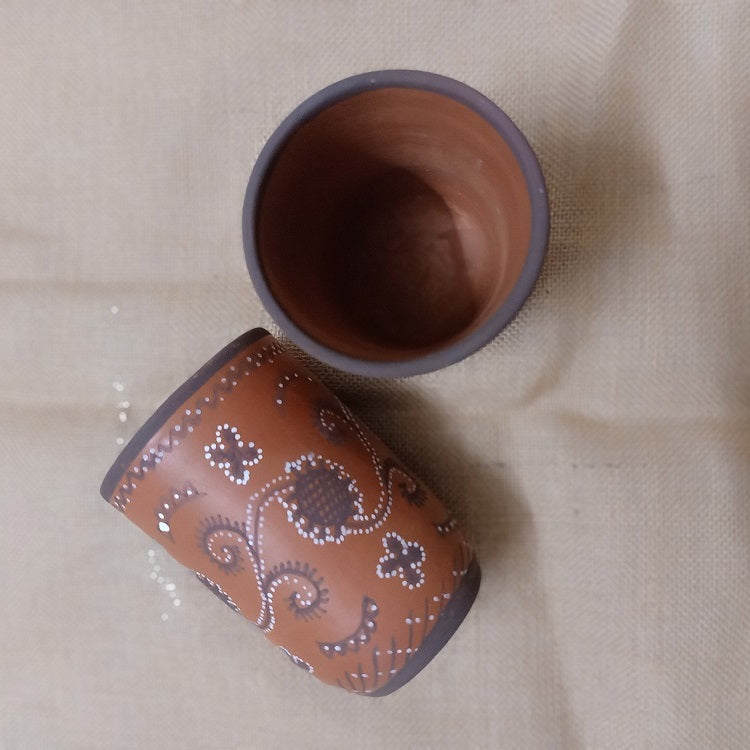 Kutch Painted Pottery Tumblers Set of 2