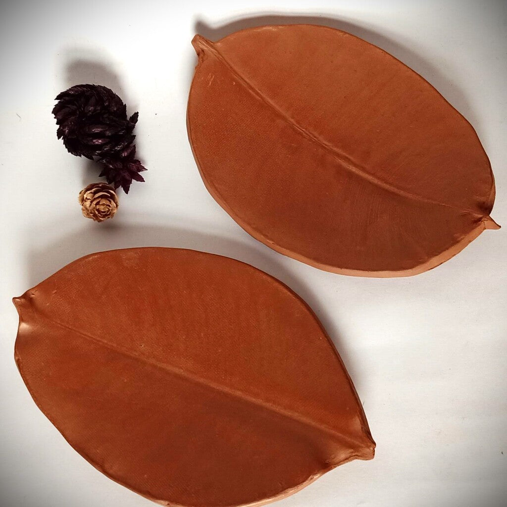 Handcrafted Terracotta Little Leaf Trinket Platter