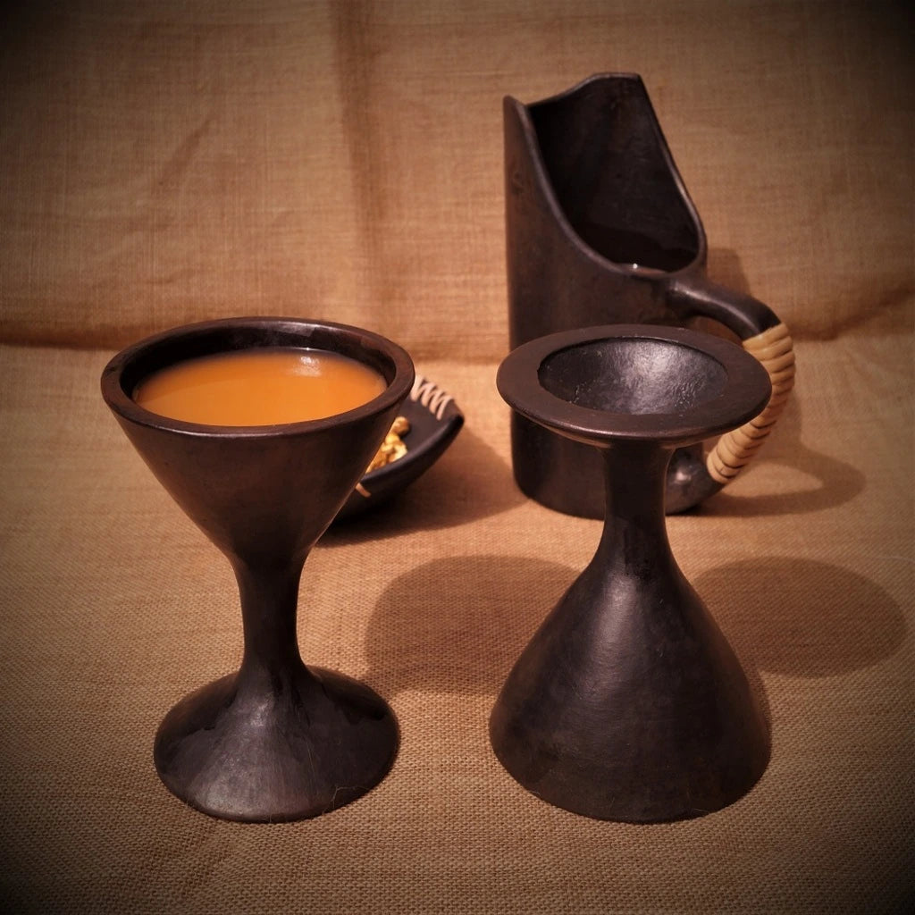 Longpi Black Pottery Wine Glass