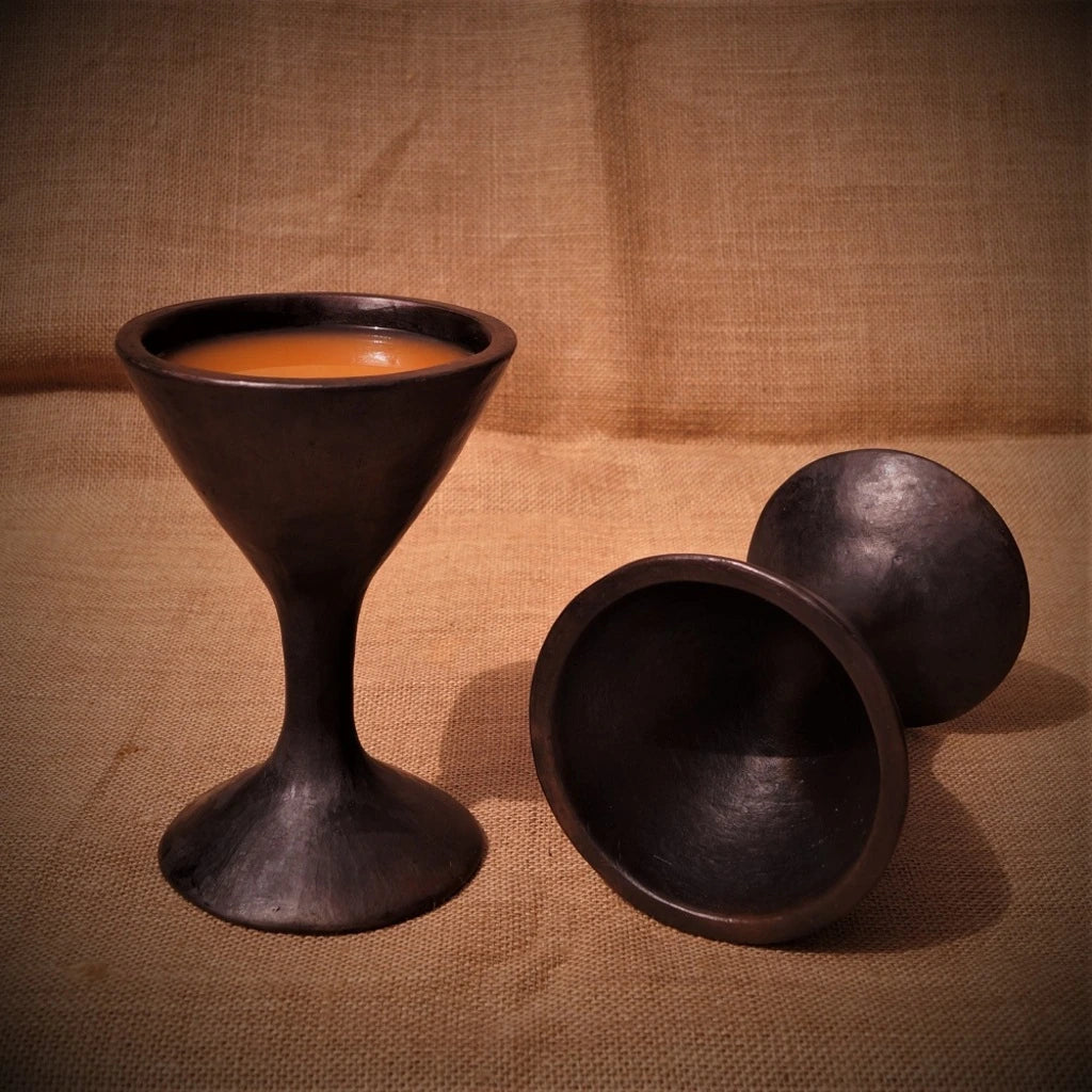 Longpi Black Pottery Wine Glass