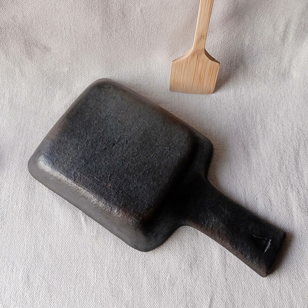 Longpi Black Pottery Skillet Square