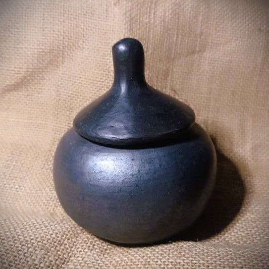 Longpi Black Pottery Sugar Pot