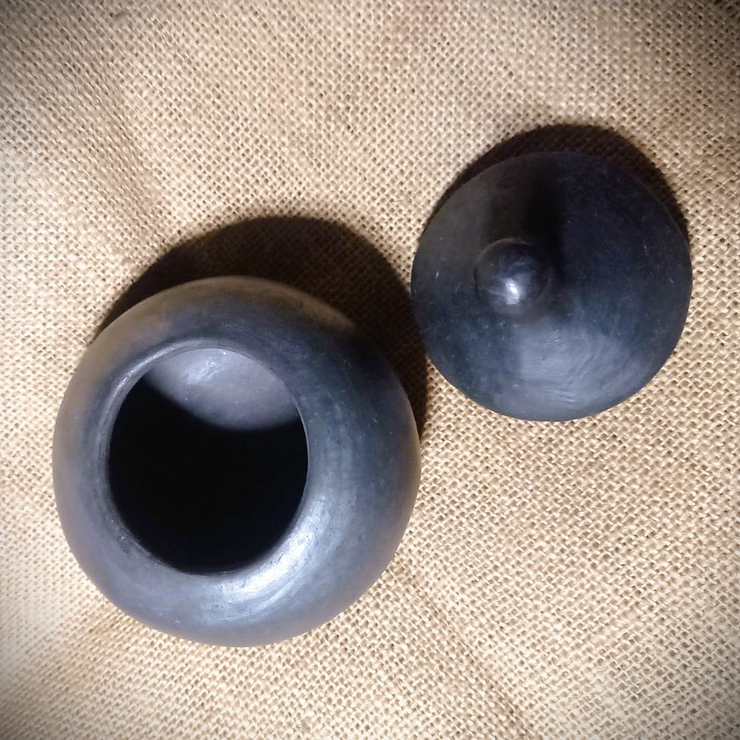Longpi Black Pottery Sugar Pot