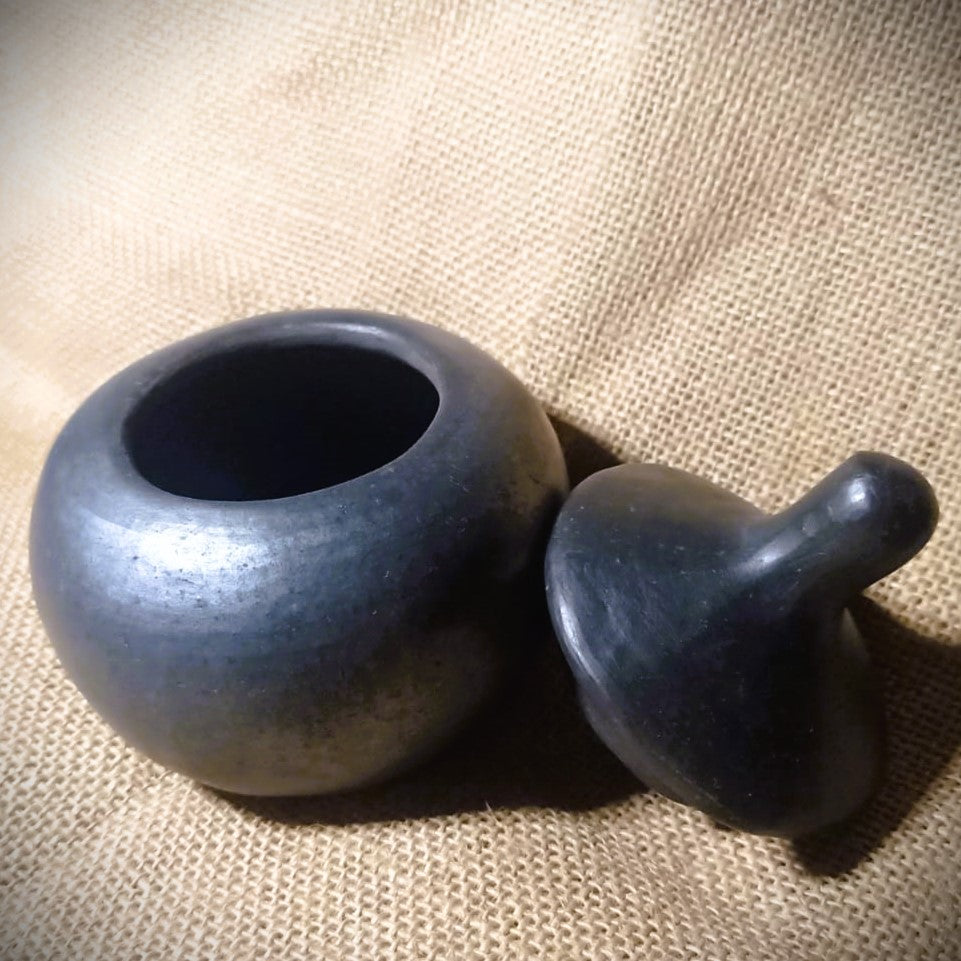 Longpi Black Pottery Sugar Pot