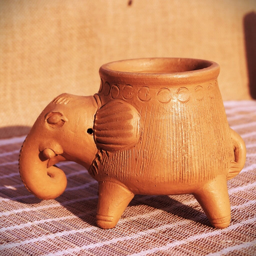 MP Terracotta Craft Animal Figure Planter Elephant